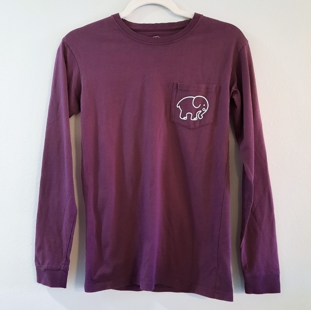 Ivory Ella Burgundy Long Sleeve Tee XS